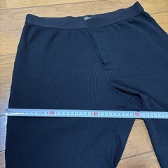 ブラック 黒　ステテコ L 男性用　女性用　男女兼用　部屋着　介護　パジャマ　ルームウェア　半ズボン　ハーフパンツ　ステテコの画像