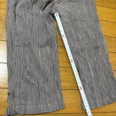 ストライプ ルームウェア グレー　ステテコ　Ｌ　部屋着　介護　パジャマ　半ズボン　ハーフパンツの画像