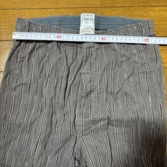 ストライプ ルームウェア グレー　ステテコ　Ｌ　部屋着　介護　パジャマ　半ズボン　ハーフパンツの画像