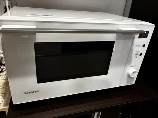 美品 22年製 SHARP シャープ 17L 単機能電子レンジ RE-TS171-W 庫内フラットタイプ