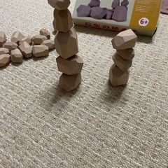 石型の木の積み木の画像