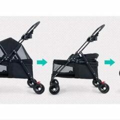 〈新品未使用✨〉4輪 ペットカート 折りたたみ バギー 小型犬～中型犬用の画像