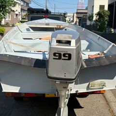 再度値下げします。フィランアルミボート12ft エンジンホンダ9.9馬力の画像