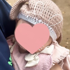 ハンドメイド 垂れうさみみ帽子 女の子 着画ありの画像
