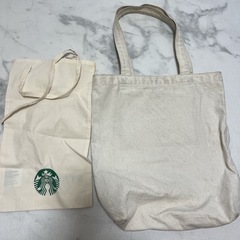 スターバックスの袋 トートバッグ 2点セットの画像