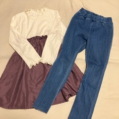 120 ワンピース　スキニーパンツ