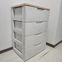おしゃれ収納✨ナチュラルチェスト（4段）／使いやすい高さで小物整理に◎