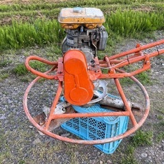 菊池機工  KUパワートロウェル  5馬力 左官 土間仕上げ ロビン EY20D   土間ならし 生コン 羽根板3枚 動作確認済  現状販売  ②の画像