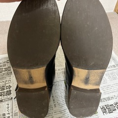 本革黒ブーツの画像