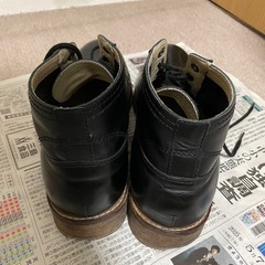 本革黒ブーツの画像