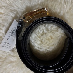 ★未使用品！LANVIN PARIS 紳士ベルト黒 牛革★の画像