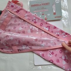 未使用 ムーミン 車載 アンブレラポケット 傘入れ パステルピンクの画像