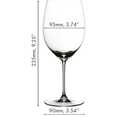 RIEDEL リーデル 赤ワイン グラス ペアセット リーデル・ヴェリタス カベルネ/メルロー 625ml の画像