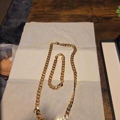 喜平6面カットネックレスブレスレットの画像