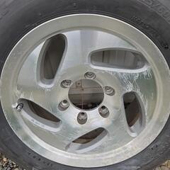 お値下げしました。ブリジストンRV車用夏タイヤ　アルミホイール付き　レジアス　ハイエース　ツーリングハイエース他の画像
