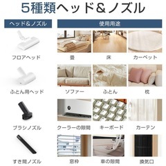 【新品未使用】掃除機 コードレス 強力吸引 静音 コードレス掃除機 21kpa 軽量 大人気の画像