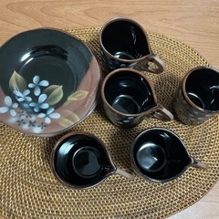 美品　美濃焼　コーヒーカップとソーサー　5セット　エスプレッソ