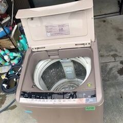  NO B279 ★格安特価★福岡市内配送設置無料★ 日立 HITACHI ビートウォッシュ 全自動洗濯機 （10kg） シャンパン BW-V100A Nの画像
