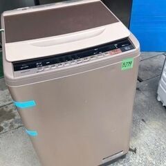  NO B279 ★格安特価★福岡市内配送設置無料★ 日立 HITACHI ビートウォッシュ 全自動洗濯機 （10kg） シャンパン BW-V100A Nの画像
