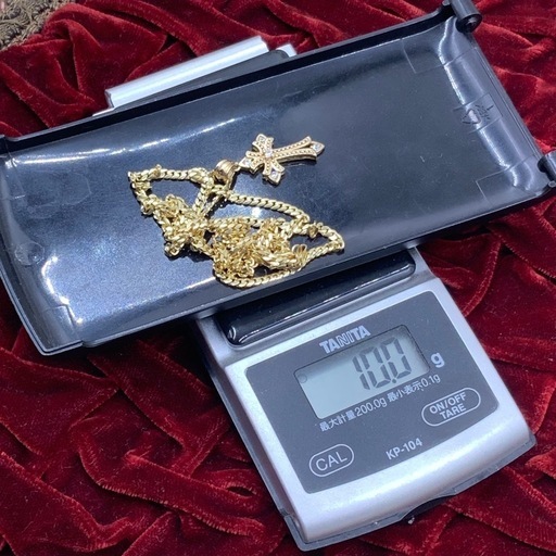 AVALANCHE アヴァランチ10K クロスネックレス10g 約54.5cm