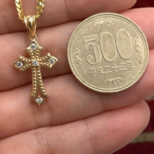 ゆきざき　K14 天然ダイヤ0.3ct ネックレスチャ―ム！アヴァランチ　10K 10K イエローゴールド ネックレス&ペンダント 40cm-50cm 3-14131