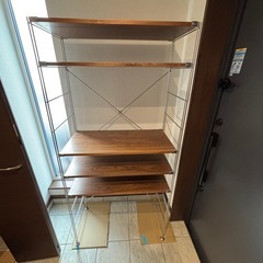 【美品】無印　ステンレスユニットシェルフ　オーク