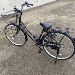 LEDライト付き軽快車（自転車）26型ブラック　美品