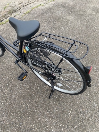 LEDライト付き軽快車（自転車）26型ブラック美品 (ぴい) 江木の