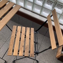 IKEA イケア　ガーデン　デーブル　チェア　セットの画像