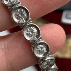 pt850 テニスブレスレット　ダイヤ　5ct 40g 約19cmの画像