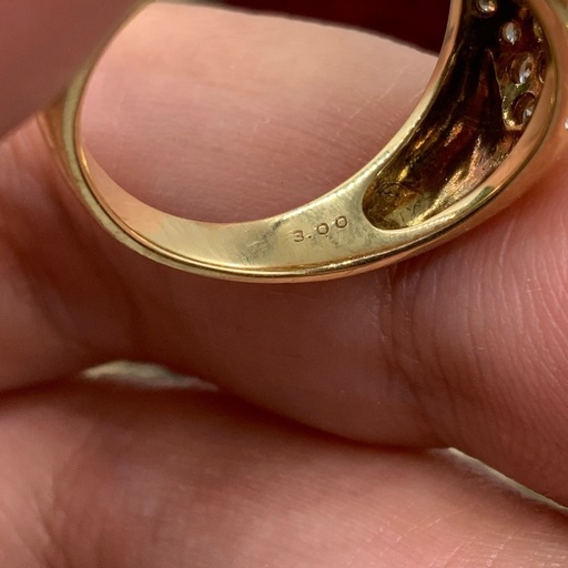 K18 パヴェダイヤリング　3ct 8.1g 約11号