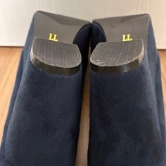 エスペランサ　ハイカットヒール　LLサイズ　紺色　スエード　ハイヒールの画像