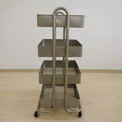 スチールワゴン（シルバー）【小金井市民限定】（小金井市再生家具）品番：06-03-23 ※新規優先の画像