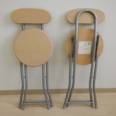 折りたたみチェア2脚（合板）【小金井市民限定】（小金井市再生家具）品番：06-03-23 ※新規優先の画像