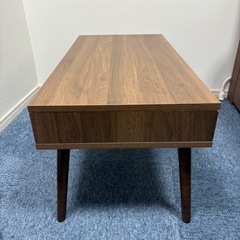 引き出し付き　テーブル　ミドルブラウン　ニトリ　の画像