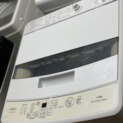 送料・設置込み可　洗濯機　4.5kg AQUA 2023年【分解クリーニング済み】の画像