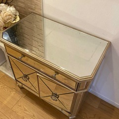 6月末まで！急ぎ！引き取り限定！20世紀初頭アメリカ製　ミラー家具　キャビネット　タンス　アンティークの画像
