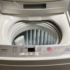 送料・設置込み可　洗濯機　5kg AQUA 2017年【分解クリーニング済み】の画像
