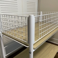 スチールラック ワゴン 白の画像