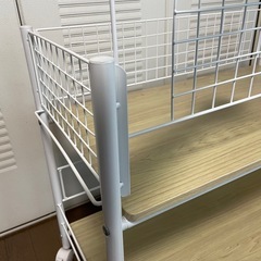 スチールラック ワゴン 白の画像