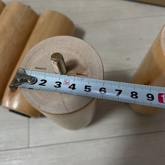 未使用　天然木　木製脚　ナチュラル　脚6本セット　ネジ付きの画像