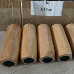 未使用　天然木　木製脚　ナチュラル　脚6本セット　ネジ付きの画像