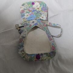 しずく型コインケース　花柄水色の画像
