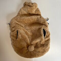 （引取）クマ　ベビー用品　抱っこ紐　カバー　防寒ケープの画像