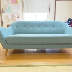 ニトリ　ソファー　カルム
　2.5人掛け　ターコイズ 