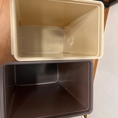 ゴミ箱　2個セット　前開き　25ℓ 分別用　スタッキングできるダストボックスの画像