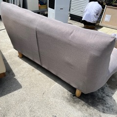 🛋️ソファ　2人掛け　グレー　灰色　家具　ソファー　イス　椅子　チェアの画像