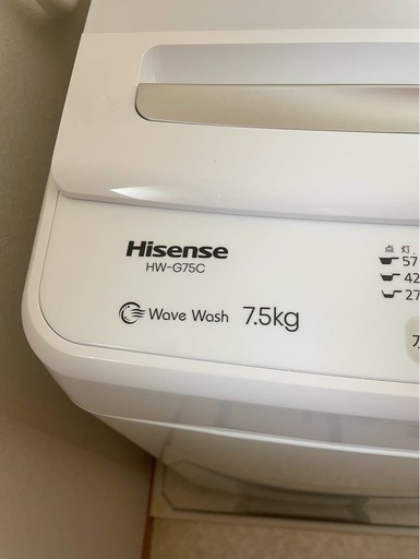 美品　全自動洗濯機 7.5kg　HW-G75C