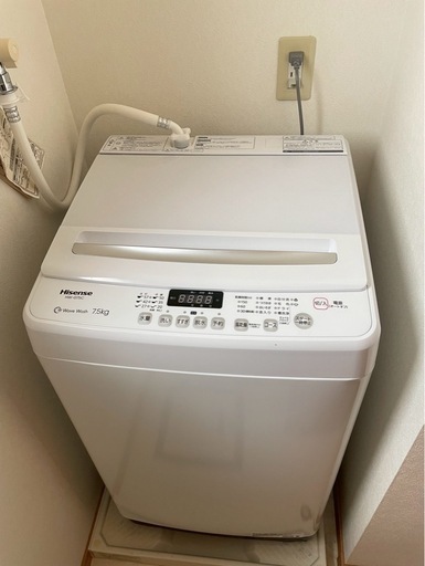 美品　全自動洗濯機 7.5kg　HW-G75C