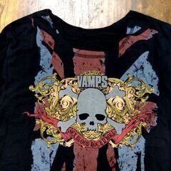 VAMPS 2014 LIVE LONDON Tシャツ プリント L 七分袖 スカル 古着 グッズ ロックT バンドT HYDE 札幌市 中央区 南12条の画像